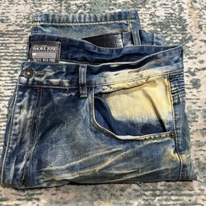 Smokerise Distressed Moto Jeans Men's 42X32